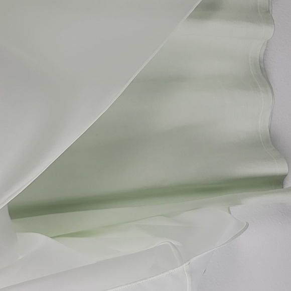 Soft Surroundings Pastel Light Green Chiffon Layered Women's Long Sleeve Top L - Picture 13 of 13